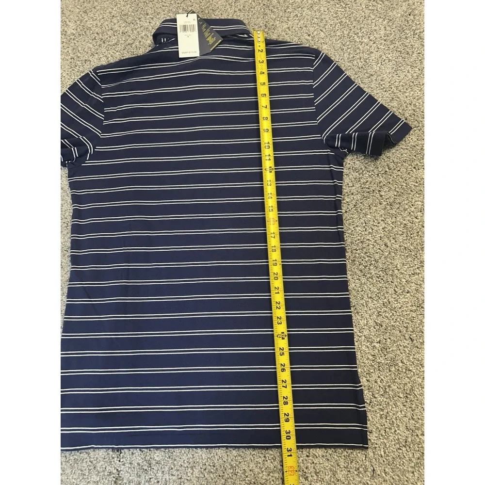 NWT Polo Ralph Lauren Performance Classic Fit Men's‎ Small Polo Navy Blue White